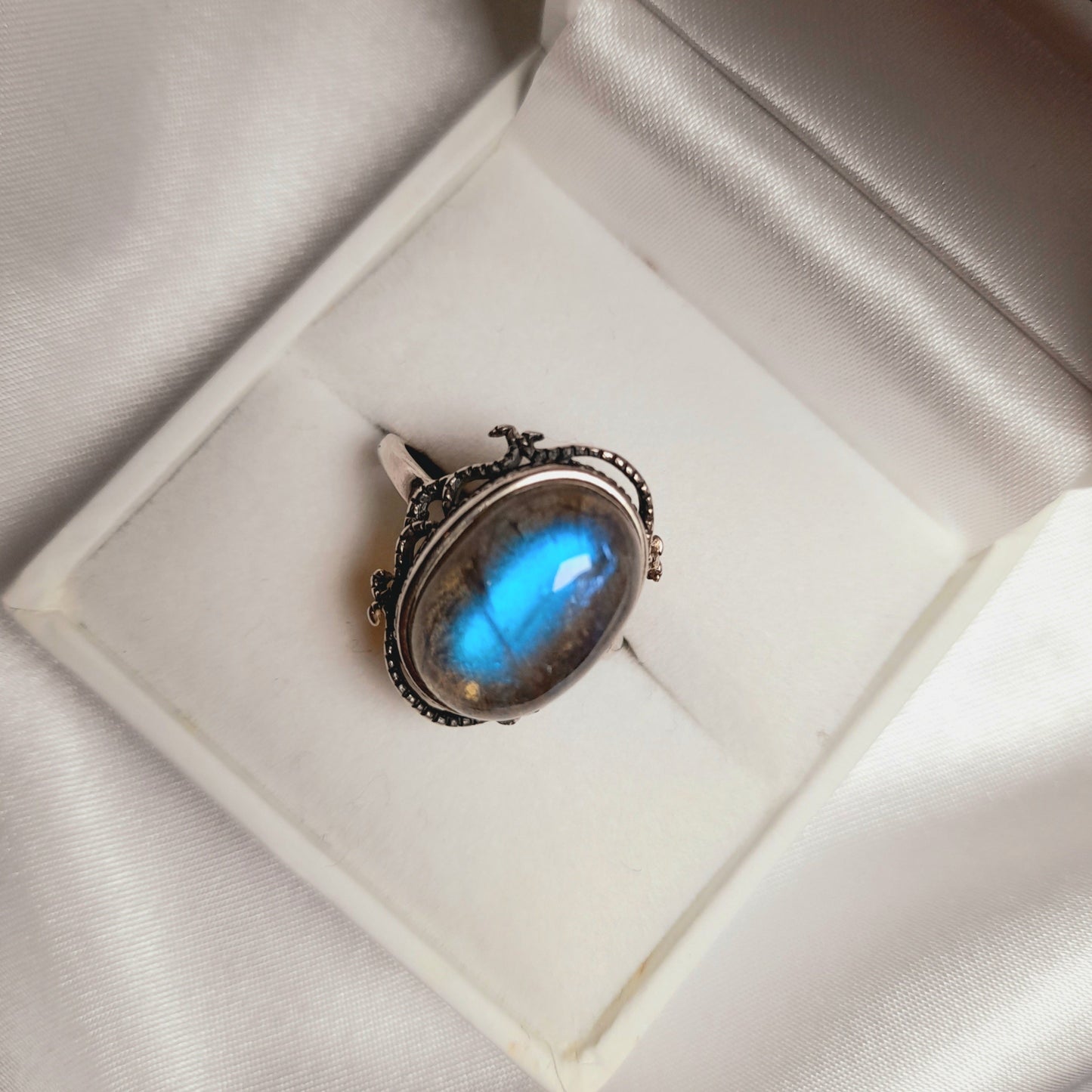 Labradorite Crystal Ring