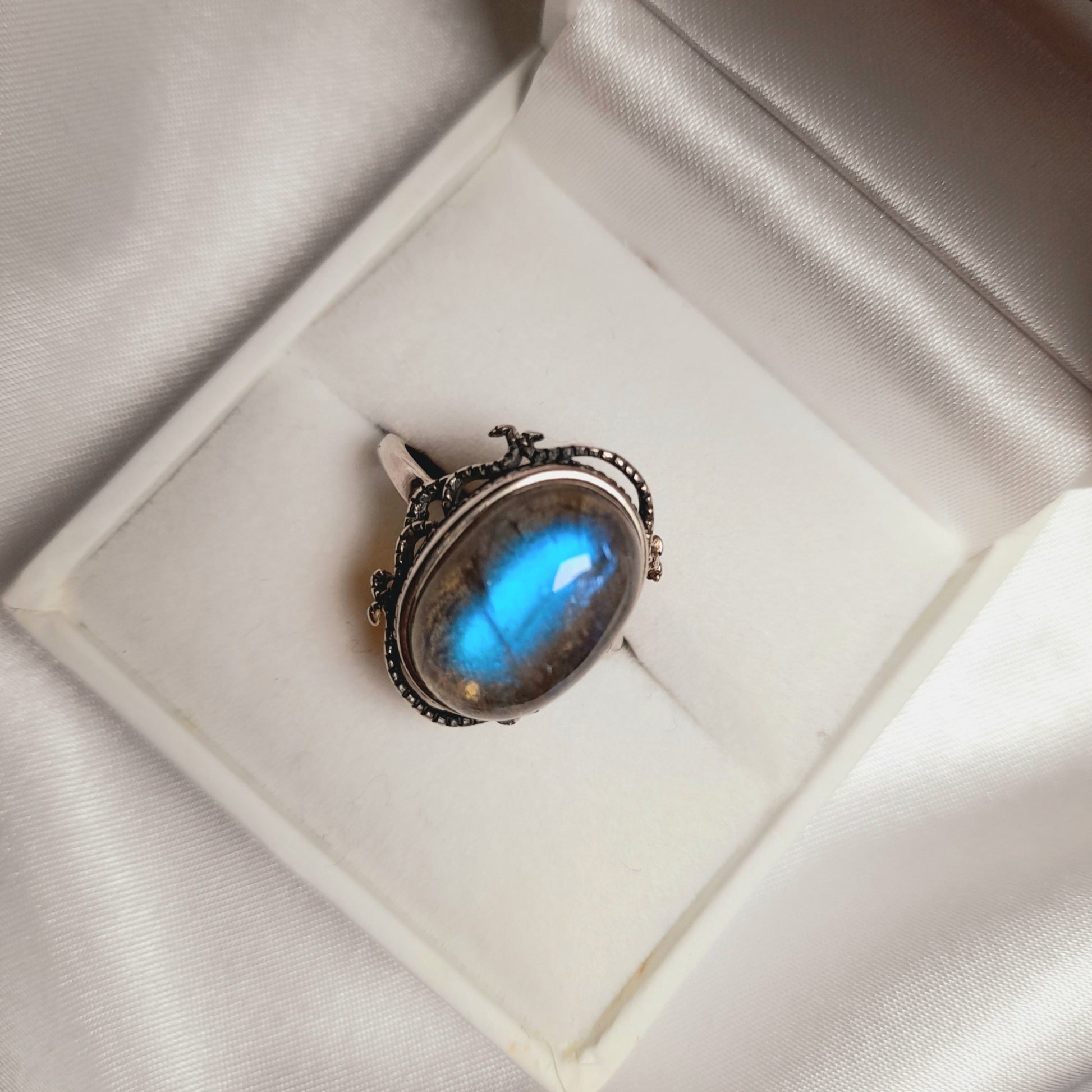 Labradorite Crystal Ring