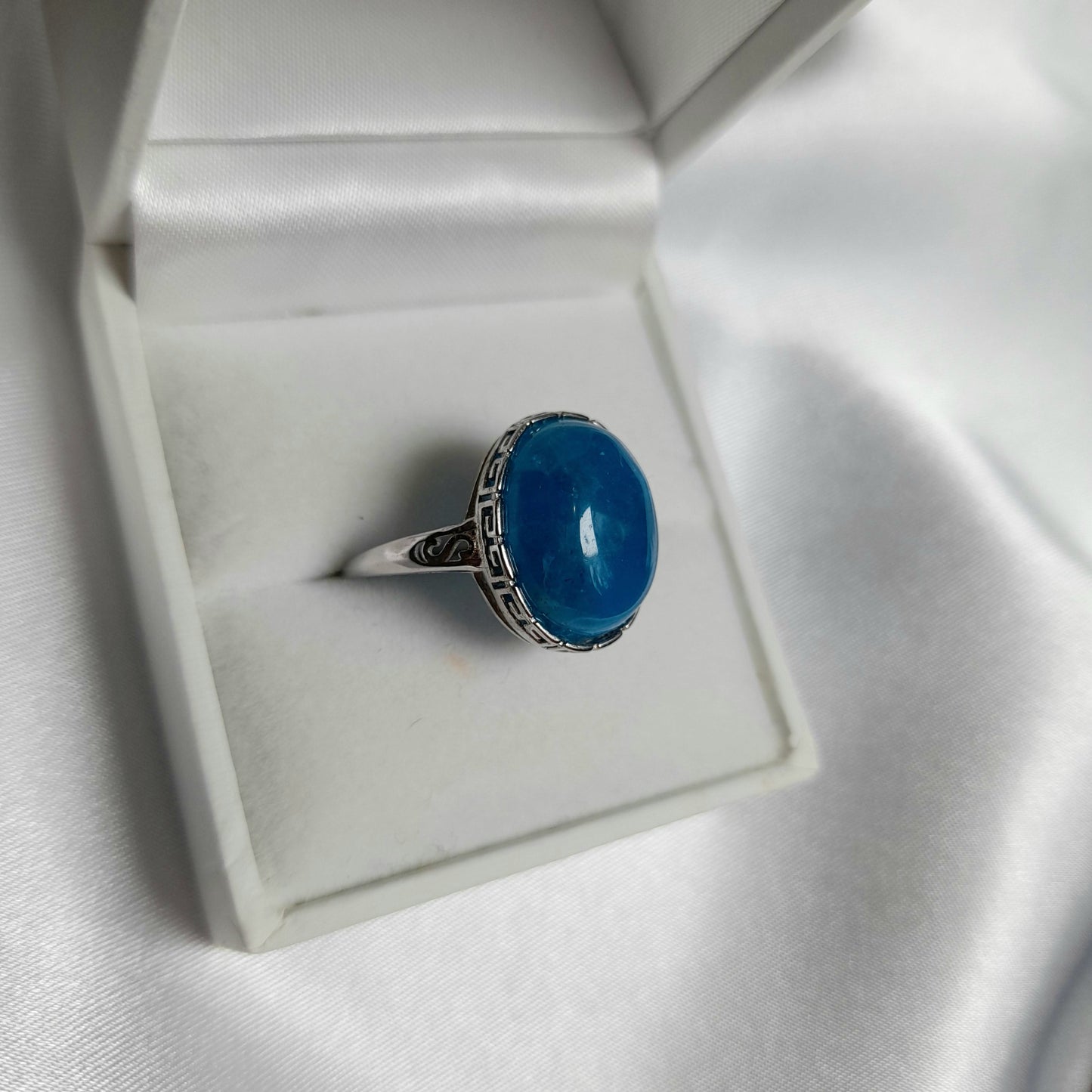 Blue Apatite Crystal Ring - Blue Apatite Crystal Ring Australia - Blue Apatite Crystal Ring Sydney - Blue Apatite Crystal Ring For Sale - Adjustable Crystal Ring