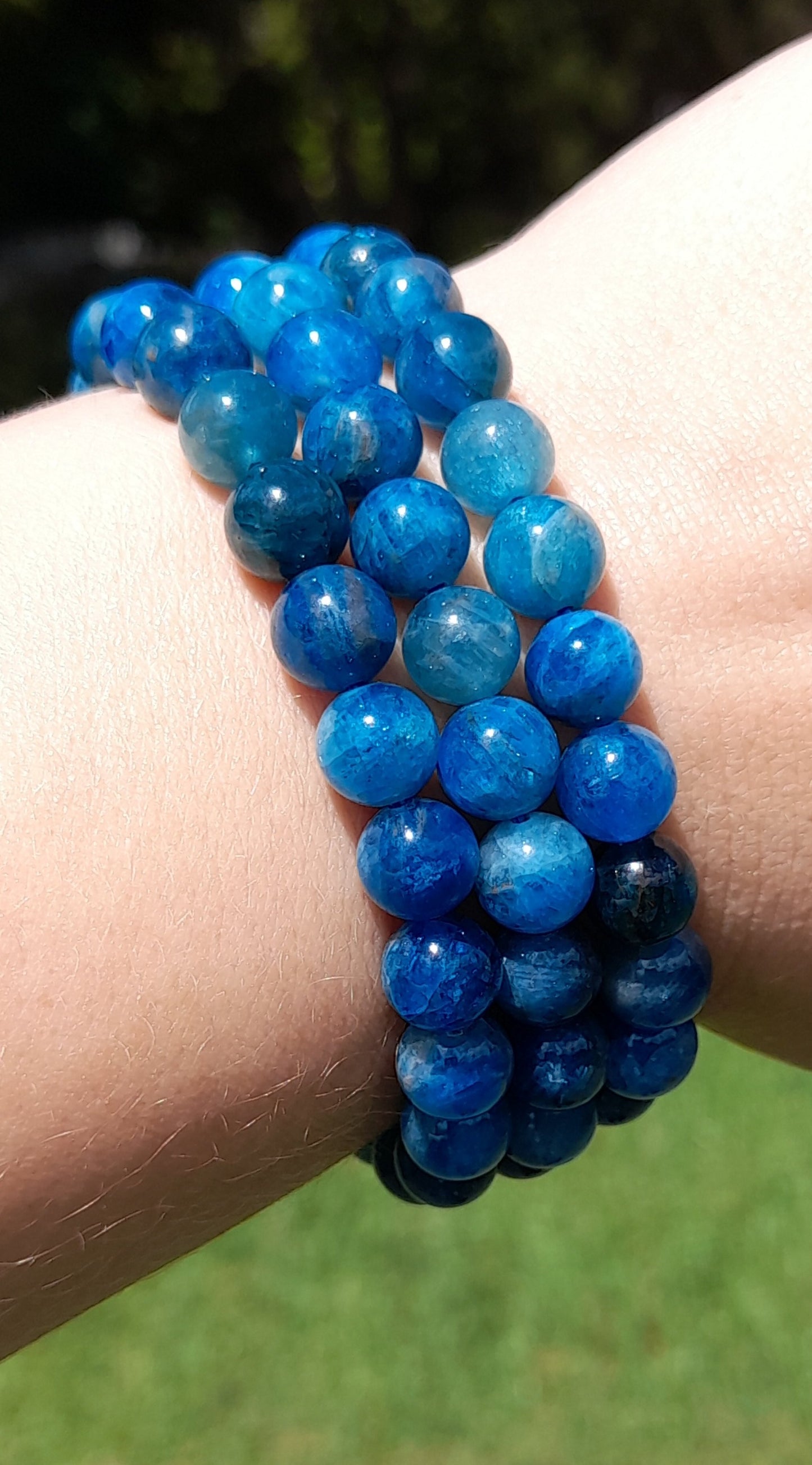 blue crystal - powerful blue crystal - blue apatite crystal bracelet - blue apatite crystal bracelet for sale - blue apatite crystal bracelet sydney - blue apatite crystal bracelet Australia