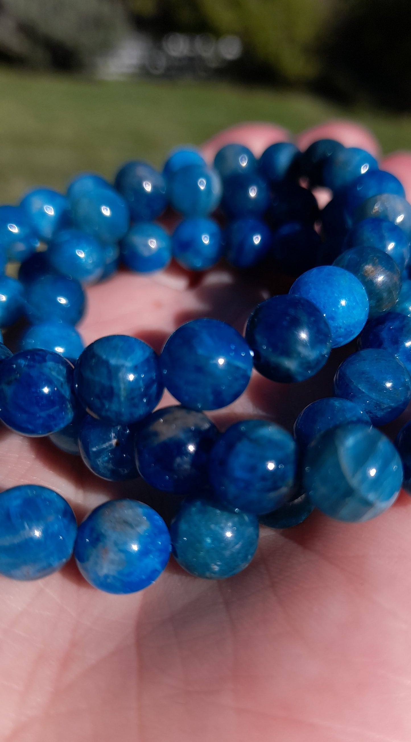 blue crystal - powerful blue crystal - blue apatite crystal bracelet - blue apatite crystal bracelet for sale - blue apatite crystal bracelet sydney - blue apatite crystal bracelet Australia