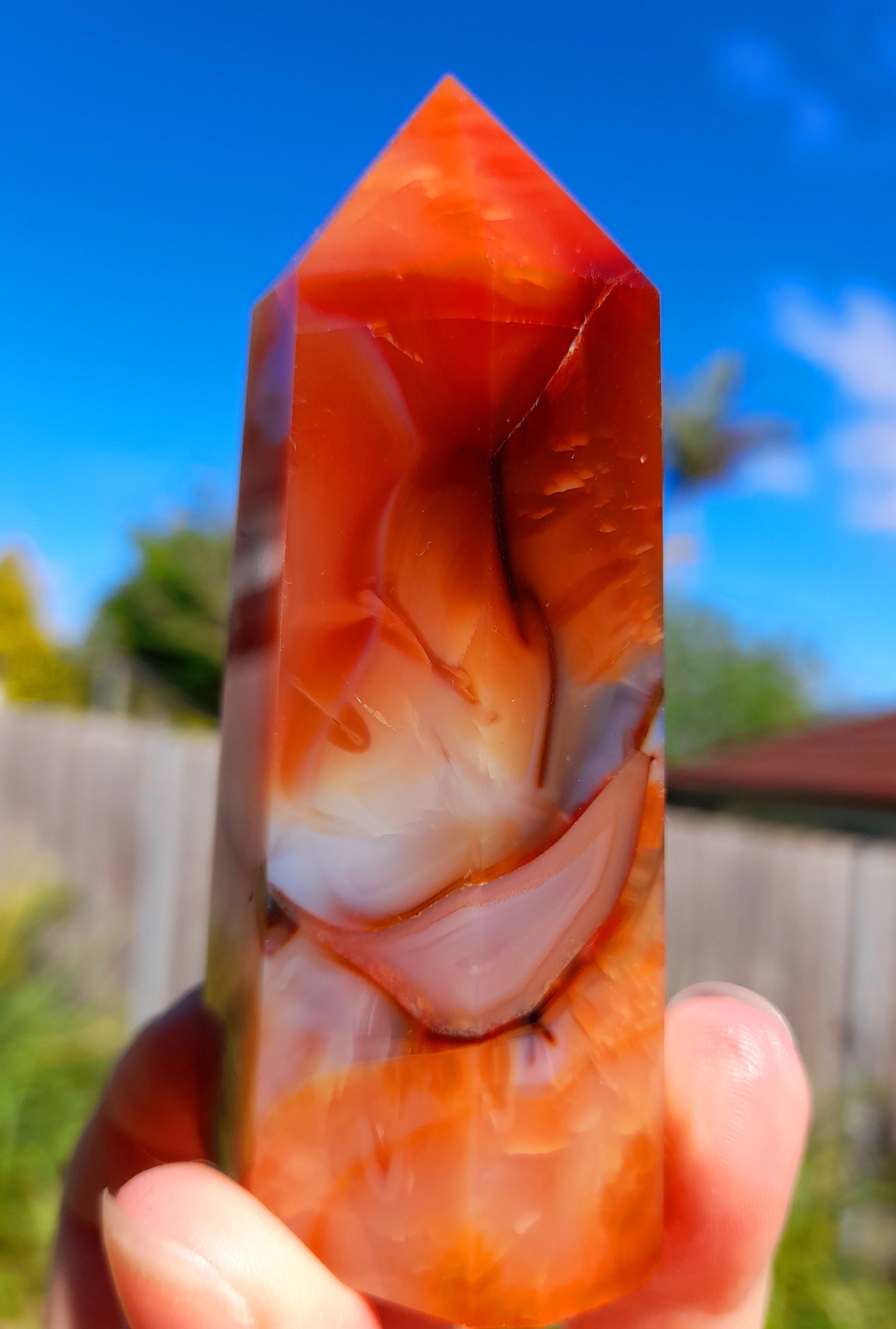 Orange Carnelian Crystal Point - Orange Carnelian Crystal Point Australia - Orange Carnelian Crystal Point Sydney - Orange Carnelian Crystal Point for sale