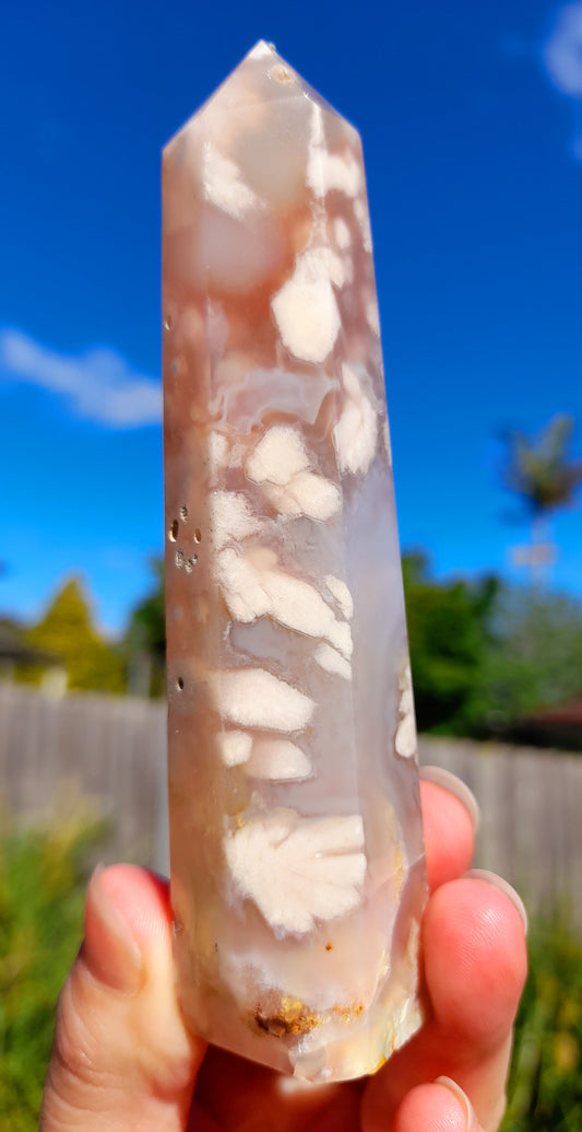 Flower Agate Crystal Point - Flower Agate Crystal Point Australia - Flower Agate Crystal Point Sydney - Flower Agate Crystal Point For Sale