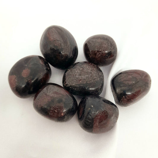 Garnet in Arfvedsonite Crystal  Tumbled Stone Australia - Unique Crystals Australia - Unique Crystals Sydney - Unique Crystals for sale - Unique crystals near me