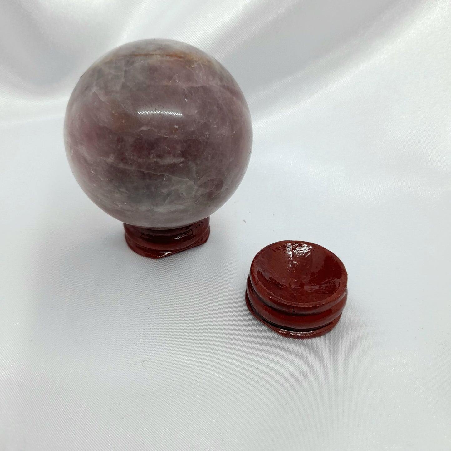 Decorative crystal sphere on stand, mystical home accent, affordable enchantment for any space.