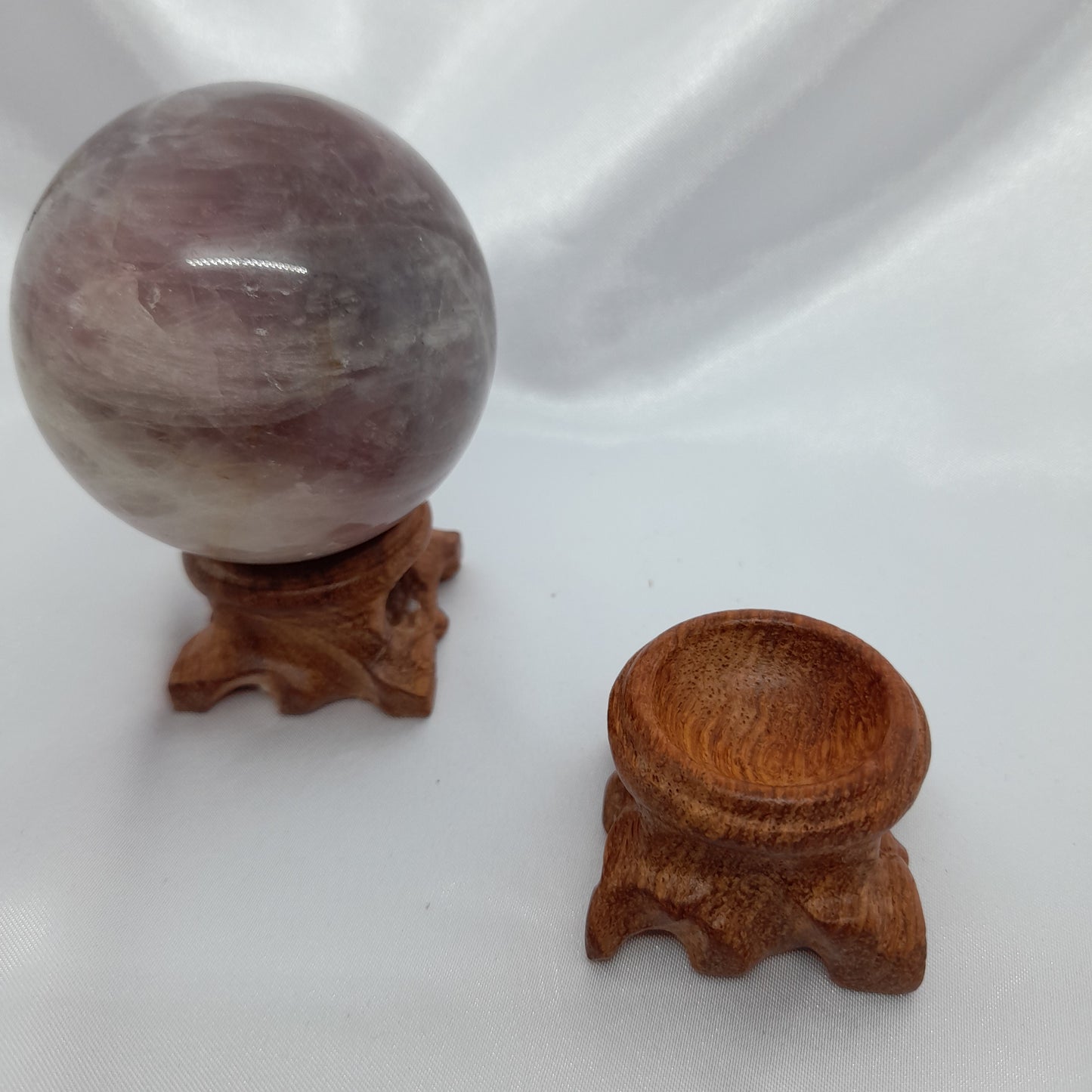 Decorative crystal sphere on stand, mystical home accent, affordable enchantment for any space.