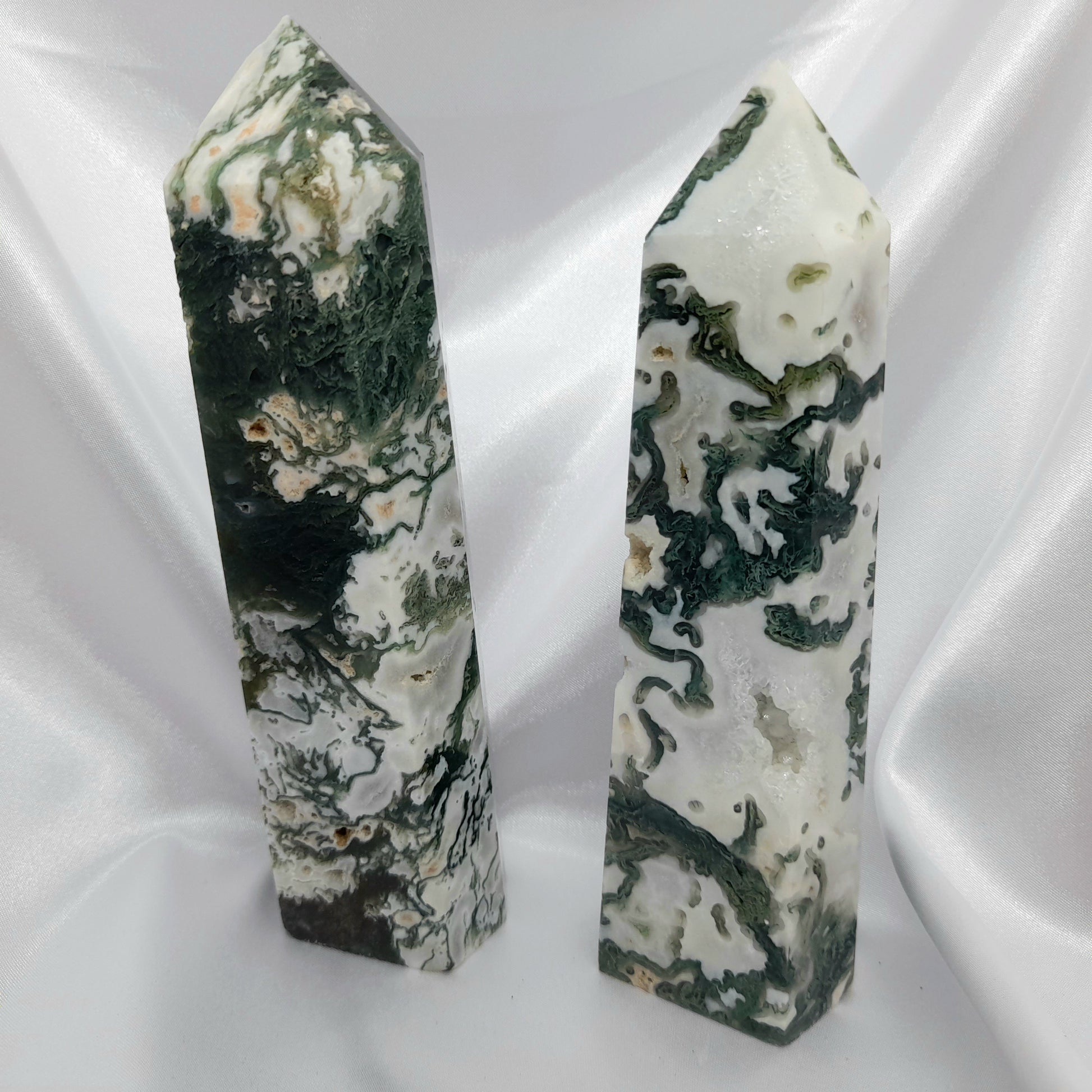 Larger Moss agate crystal tower - Green crystal - Moss agate crystal Australia - Moss agate crystal  sydney - Moss agate crystal online - Buy Moss agate crystal