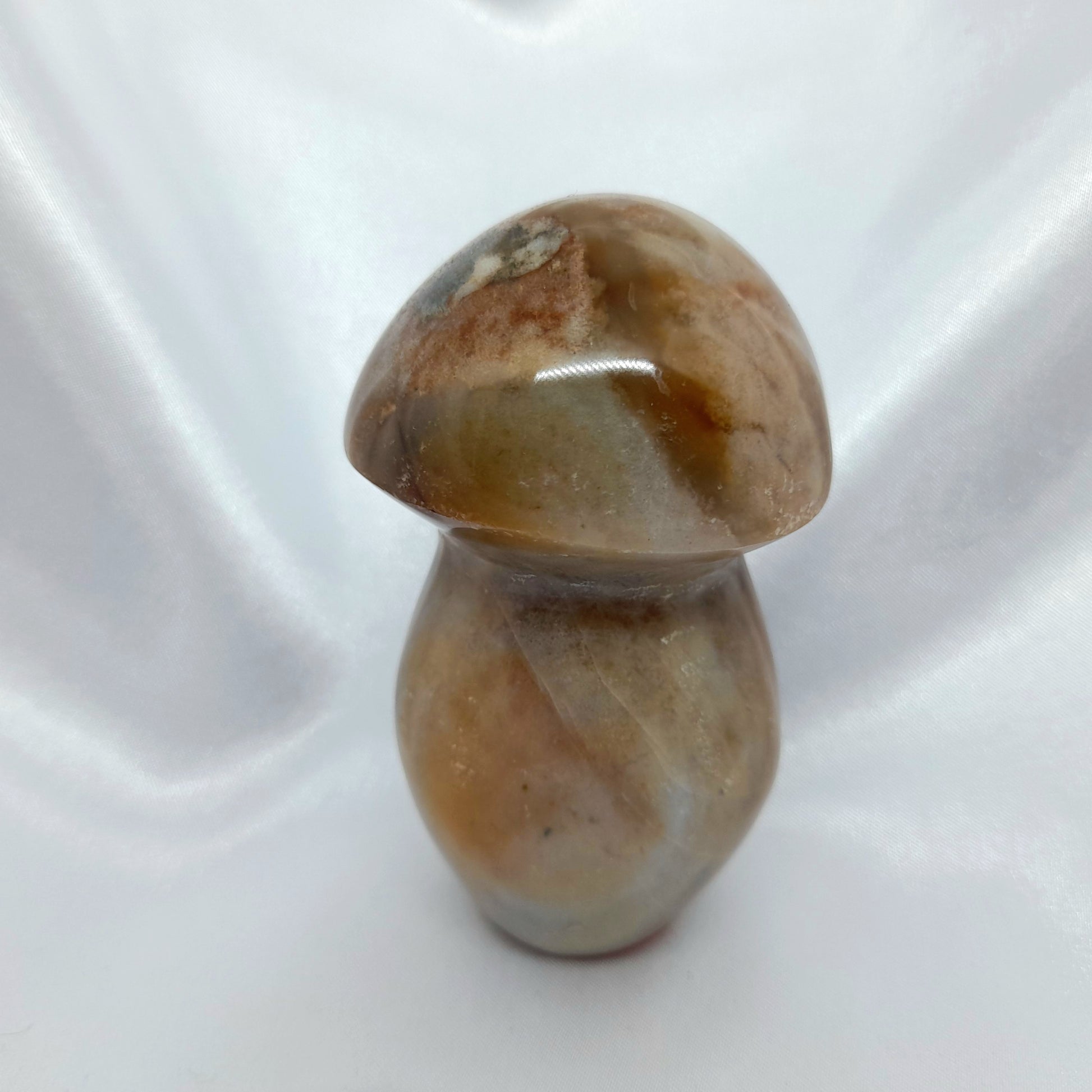 Ocean jasper mushroom - mushroom crystal carving - crystal mushroom - mushroom crystal