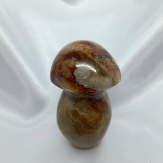 Ocean jasper mushroom - mushroom crystal carving - crystal mushroom - mushroom crystal