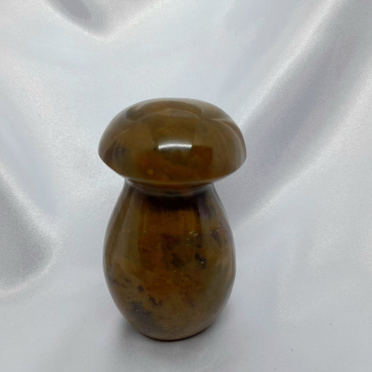 Ocean jasper mushroom - mushroom crystal carving - crystal mushroom - mushroom crystal