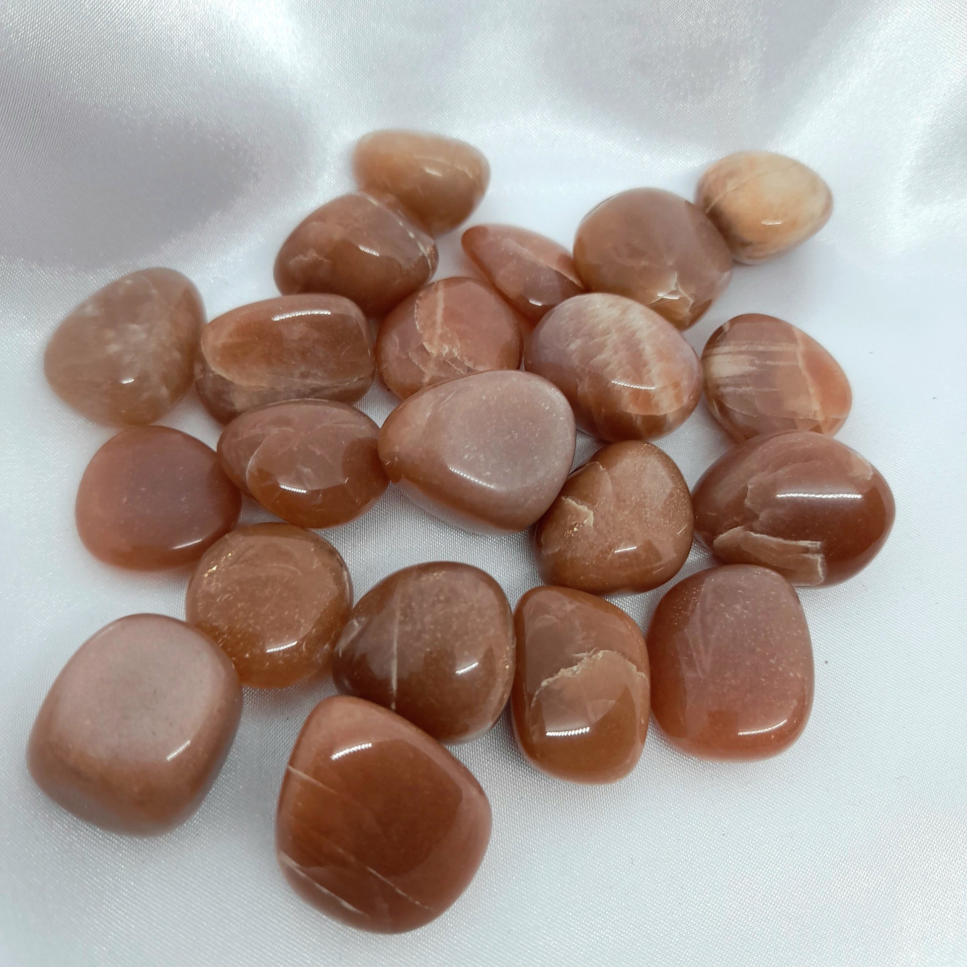 Peach moonstone Crystal tumbled stones Australia
