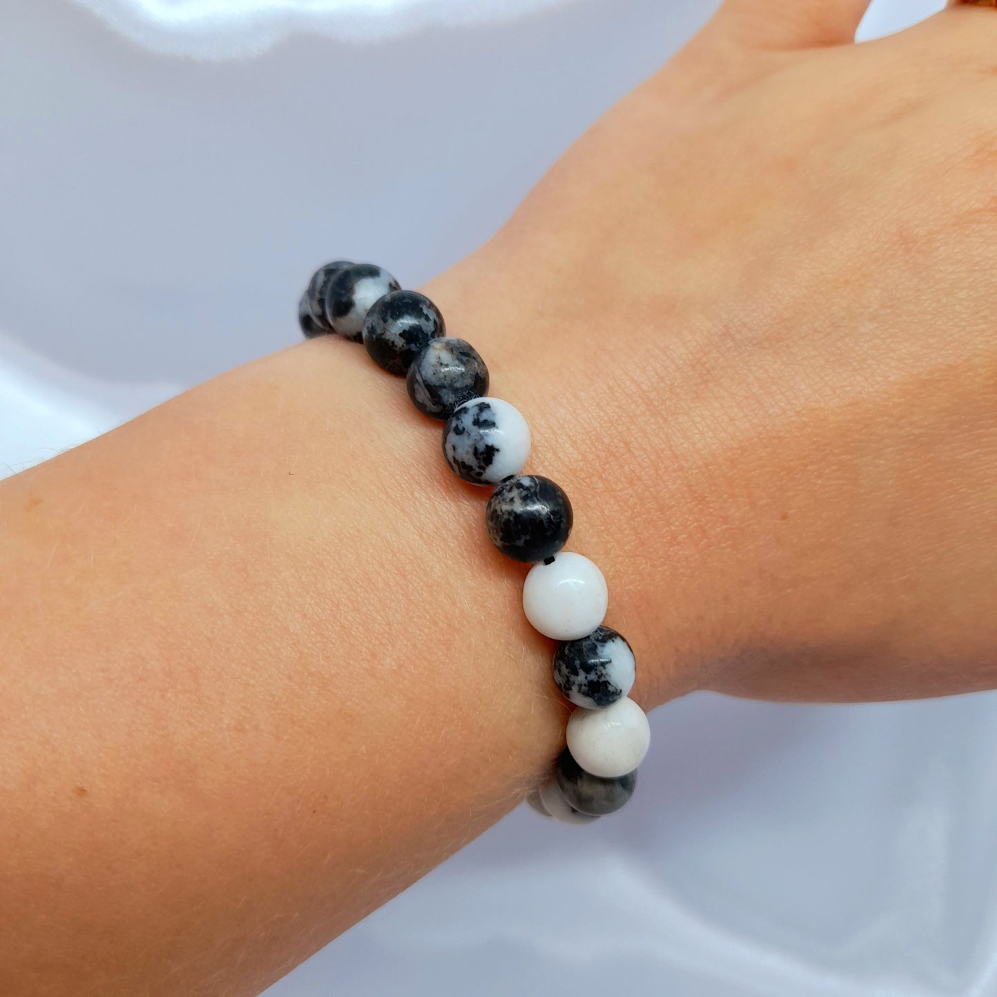 Zebra jasper | crystals for creativity - Black and white crystal - Black and white crystal bracelet - Zebra Jasper crystal - Zebra Jasper crystal Australia - Zebra Jasper crystal Sydney - Zebra Jasper crystal for sale - Buy Zebra Jasper crystal