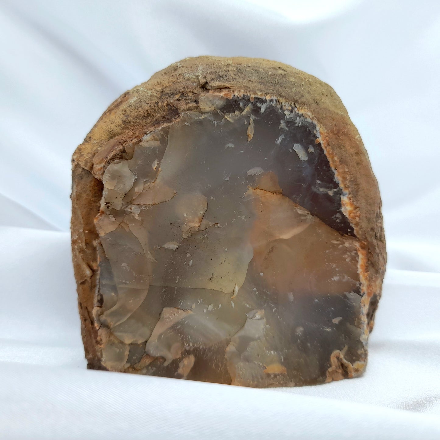 Orange Agate Crystal Cave - 10cm x 10cm | Transformative Energy, Aura Cleansing, Emotional Healing | Concentration and Talents Enhancement