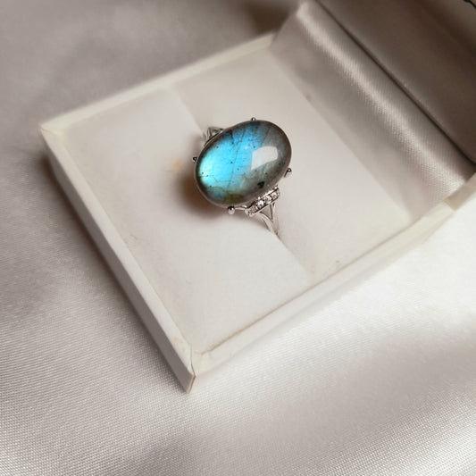 Labradorite Crystal Rings - openmindedjourney