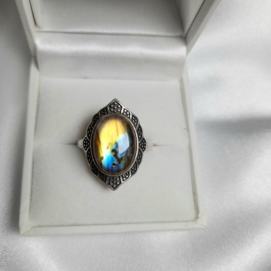 Labradorite Crystal Rings - openmindedjourney