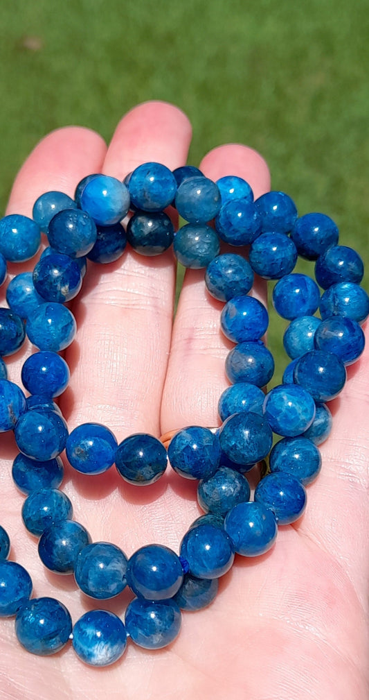 blue crystal - powerful blue crystal - blue apatite crystal bracelet - blue apatite crystal bracelet for sale - blue apatite crystal bracelet sydney - blue apatite crystal bracelet Australia