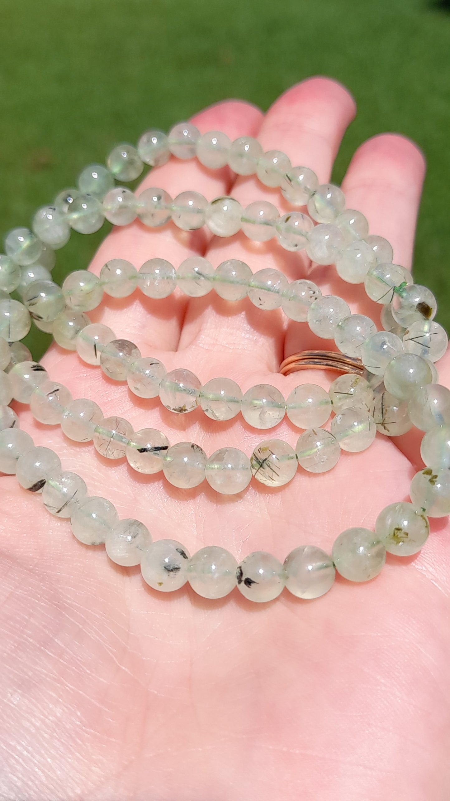 Green crystal | prehnite - prehnite crystal for sale - prehnite crystal near me - prehnite crystal Australia - prehnite crystal Sydney - Prehnite Crystal Bracelet