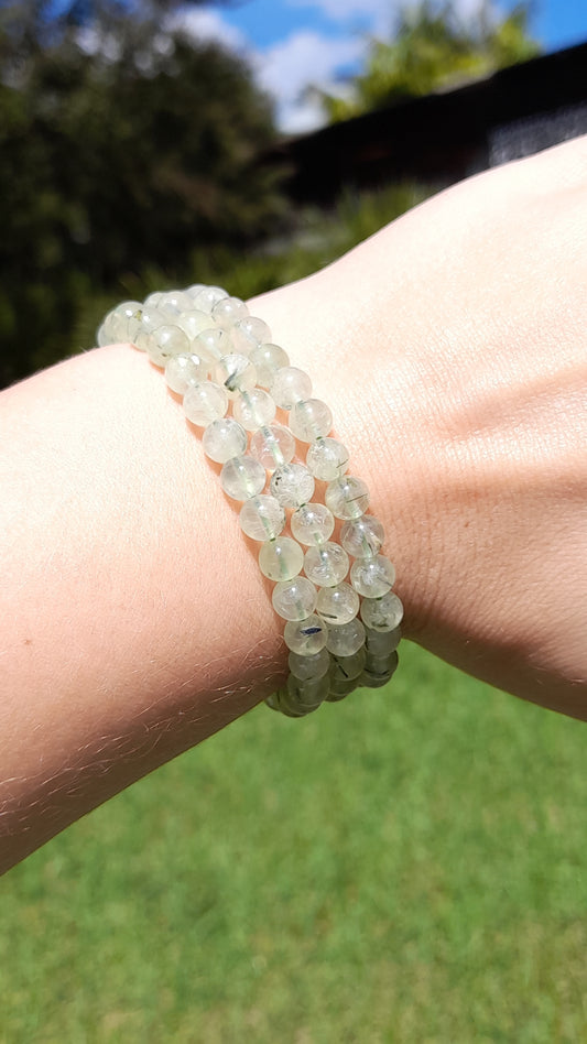 Green crystal | prehnite - prehnite crystal for sale - prehnite crystal near me - prehnite crystal Australia - prehnite crystal Sydney - Prehnite Crystal Bracelet