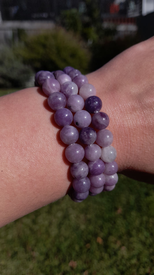 Purple crystal | lepidolite crystal - lepidolite crystal for sale - lepidolite crystal Australia - lepidolite crystal Sydney - lepidolite crystal near me - Lepidolite Crystal Bracelet - Crystals for calming - Lepidolite crystal bracelet Australia