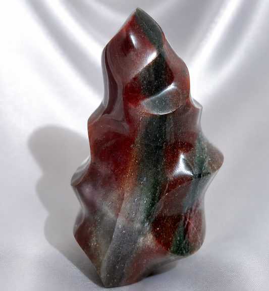 Ocean Jasper Crystal Flame Red
