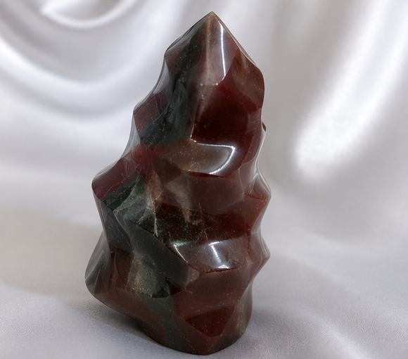 Ocean Jasper Crystal Flame Red