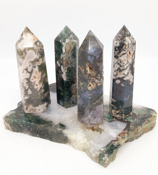 Moss Agate crystal Points