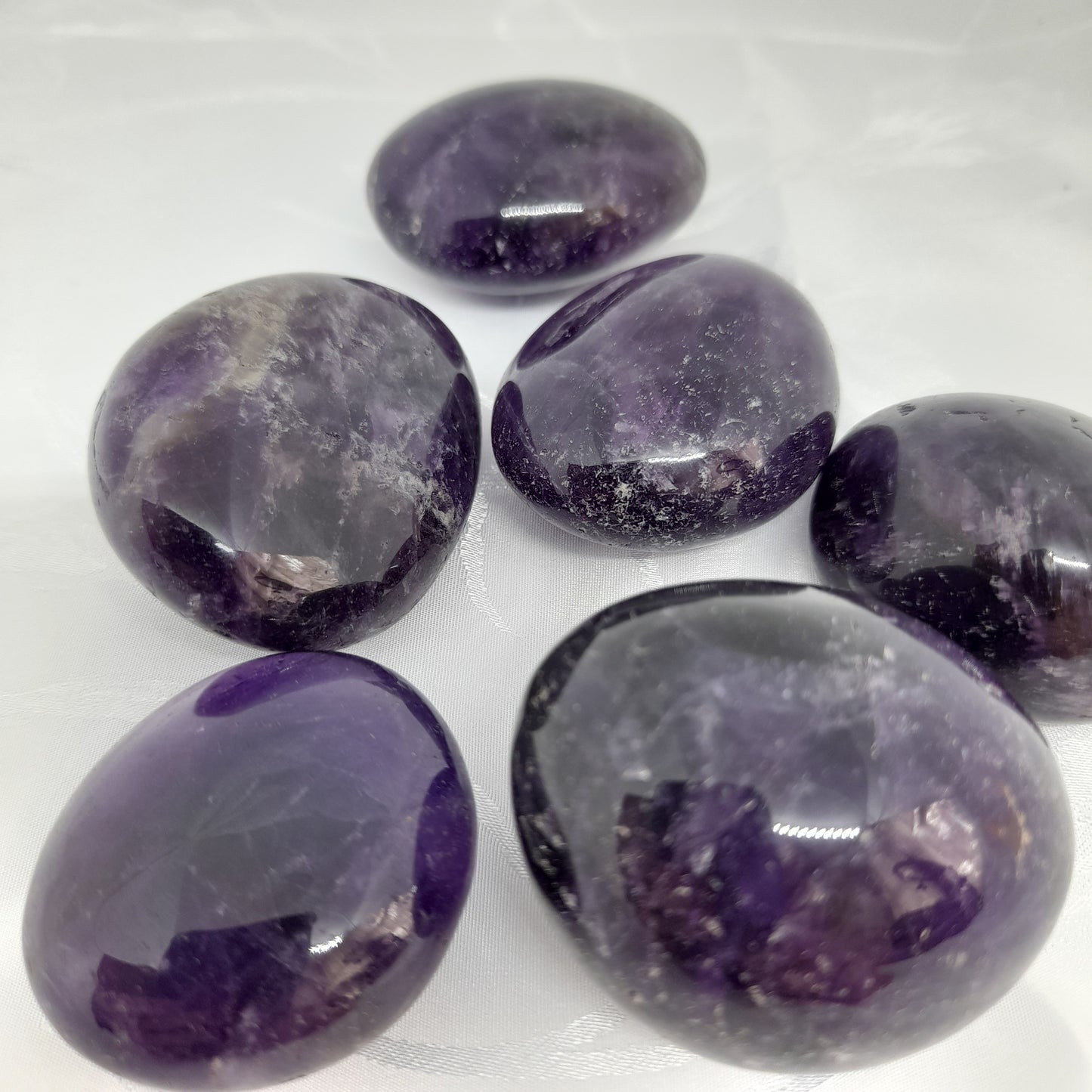 Large Amethyst Tumble Crystal - Natural Tranquilizer for Restful Sleep, Anxiety Relief, and Calming Effects - Individualized Sizes and Markings 
