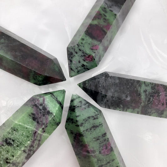 Ruby in Zoisite Crystal - Ruby in Zoisite Crystal Australia - Ruby in Zoisite Crystal Sydney - Ruby in Zoisite Crystal for sale - Buy Ruby in Zoisite Crystal - Green crystal