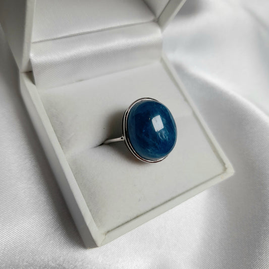 Blue Apatite Crystal Ring - Blue Apatite Crystal Ring Australia - Blue Apatite Crystal Ring Sydney - Blue Apatite Crystal Ring For Sale