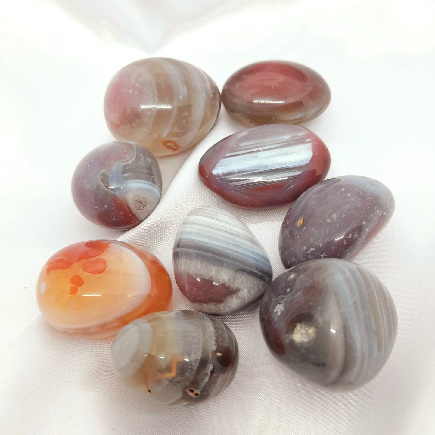 Botswana Agate Tumble - Comforting Crystal for Grief Relief - Varied Colors, Protection, and Grounding Energy 