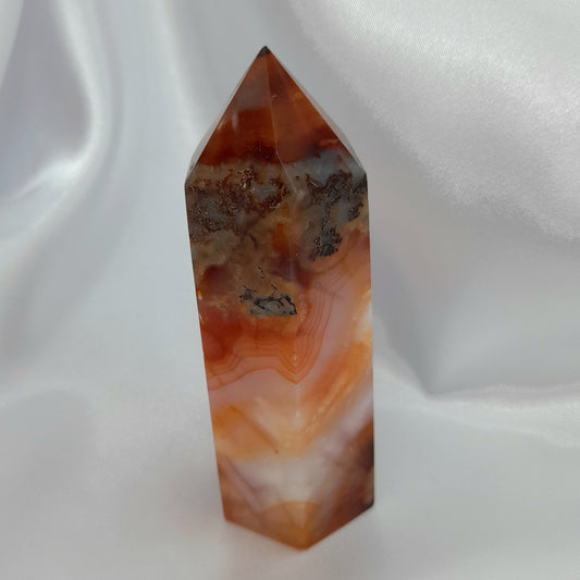 Carnelian Point #3 Crystal - Motivational Energy, Love, Luck, and Transformation - Red Hue (Color Varies) - Approximately 10cm