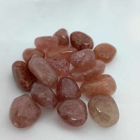 Strawberry quartz tumbled stone