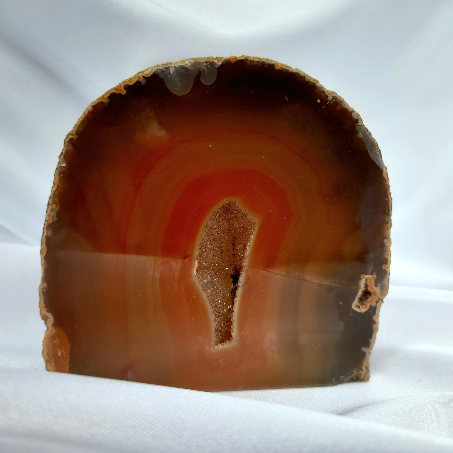 Orange Agate Crystal Cave - 10cm x 10cm | Transformative Energy, Aura Cleansing, Emotional Healing | Concentration and Talents Enhancement